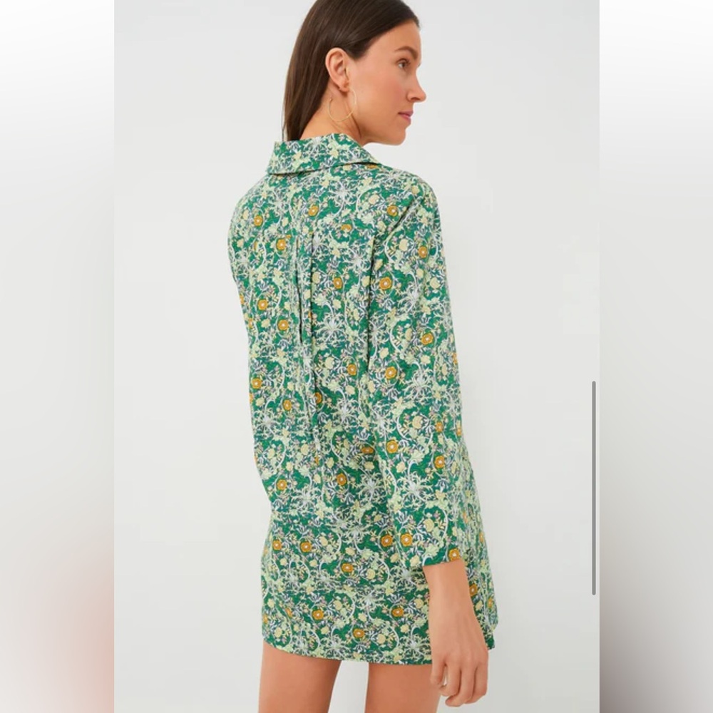 Tuckernuck Hyacinth House Long Sleeve Green Carrington Collared Mini Dress XL - Picture 4 of 11